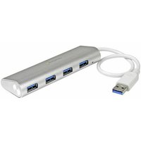 StarTech.com ST43004UA Schnittstellen-Hub USB 3.2 Gen 1 (3.1 Gen 1) Type-A 5000 Mbit/s Silber, Weiß von Startech