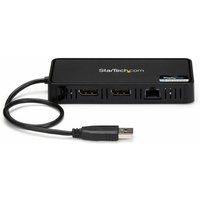StarTech.com USB 3.0 Mini Dock - USB-A Dockingstation mit zwei Monitoren und DisplayPort 4K 60Hz Video- und Gigabit-Ethernet - 30 cm langes Kabel von Startech