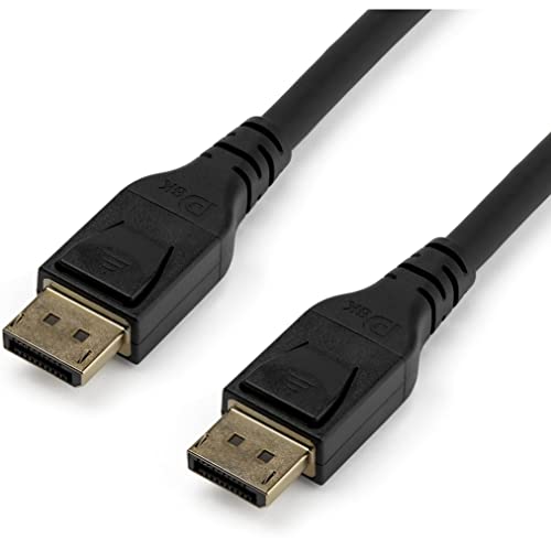 StarTech.com 3m VESA Zertifiziertes DisplayPort 1.4 Kabel - 8k 60Hz HBR3 HDR - Super UHD DP auf DP Monitorkabel - Ultra HD 4k 120Hz DP 1.4 Dünnes Videokabel M/M DP Stecker mit verriegelung (DP14MM3M) von StarTech