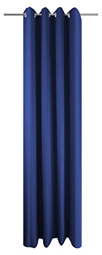 Startex Ösenschal Vorhang Blau Uni Blickdicht Lichtdurchlässig HxB 245x145 cm - Dekoschal Gardine Dunkelblau Startex Ösenschal Vorhang Blau Uni Blickdicht Lichtdurchlässig HxB 245x145 cm - Dekoschal Gardine Dunkelblau von Startex