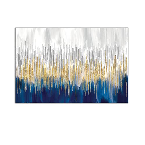 Startonight Bild auf Acrylglas - Gold Blau Abstrakt - Modernes Acrylglasbild Deko 60 x 90 cm von Startonight