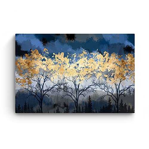 Startonight Bild auf Acrylglas - Goldener Wald - Modernes Acrylglasbild Deko 60 x 90 cm von Startonight