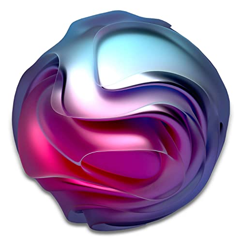 Startonight Bild auf Acrylglas - Blaue Lila Spirale Regenbogen Rundes Dekor - Abstrakte Modernes Acrylglasbild - Deko Glas 60 cm von Startonight
