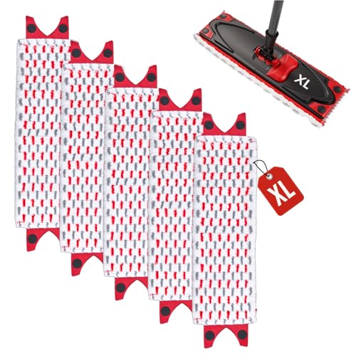 5 Stück Bodenwischer Ersatzbezug für Vileda Ultramax XL, Bodenwischer Wischmopp Ersatzbezug Mikrofaser, Wischmopp Bezug, für Flecken Entfernen Boden Reinigen von Starward