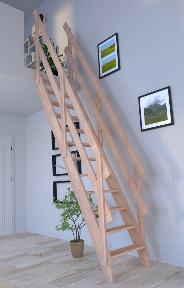 Starwood Raumspartreppe Raumspartreppe Buche 2000 mit Holzgeländer 2 Querleisten - beidseitig Starwood Raumspartreppe Raumspartreppe Buche 2000 mit Holzgeländer 2 Querleisten - beidseitig von Starwood