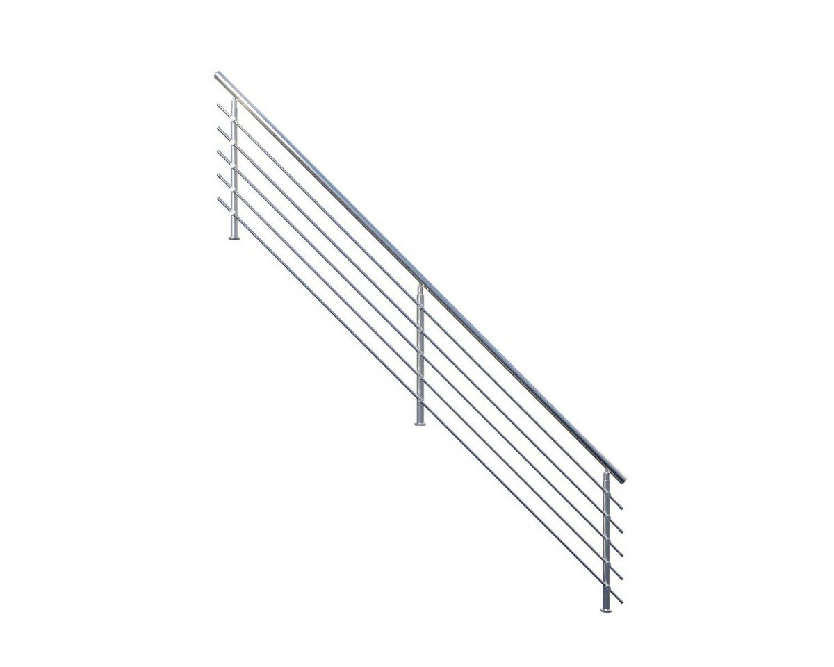 Starwood Treppengeländer Edelstahlgeländer Flex-12 Stufen-Edelstahlgeländer von Starwood