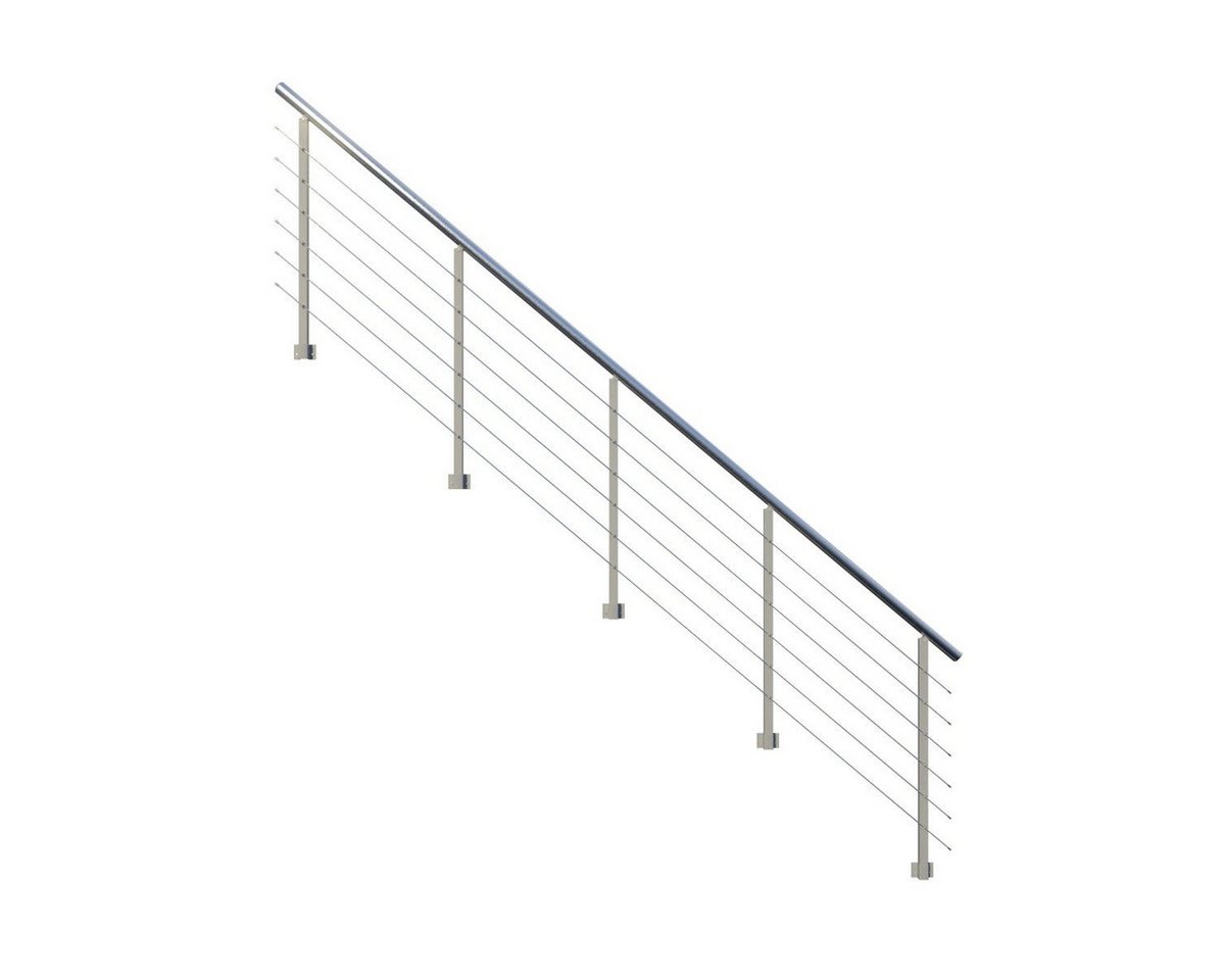Starwood Treppengeländer Metallgeländer Flex-Seitenmontage (an Wange/Treppe)-9 Stufen von Starwood