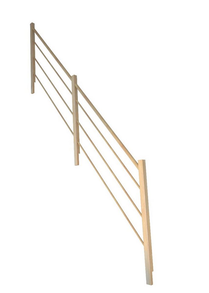Starwood Treppengeländer Treppengeländer Modell Fichte 2000/3000-Holz-Holz Design-Links von Starwood
