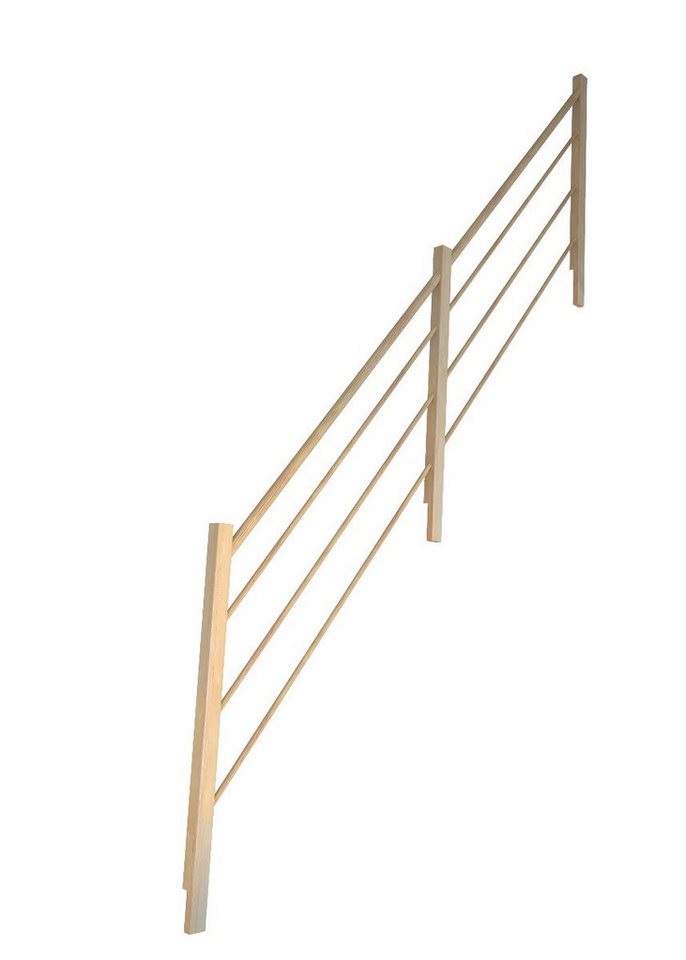 Starwood Treppengeländer Treppengeländer Modell Korfu Gerade-Holz-Holz Design-Rechts von Starwood