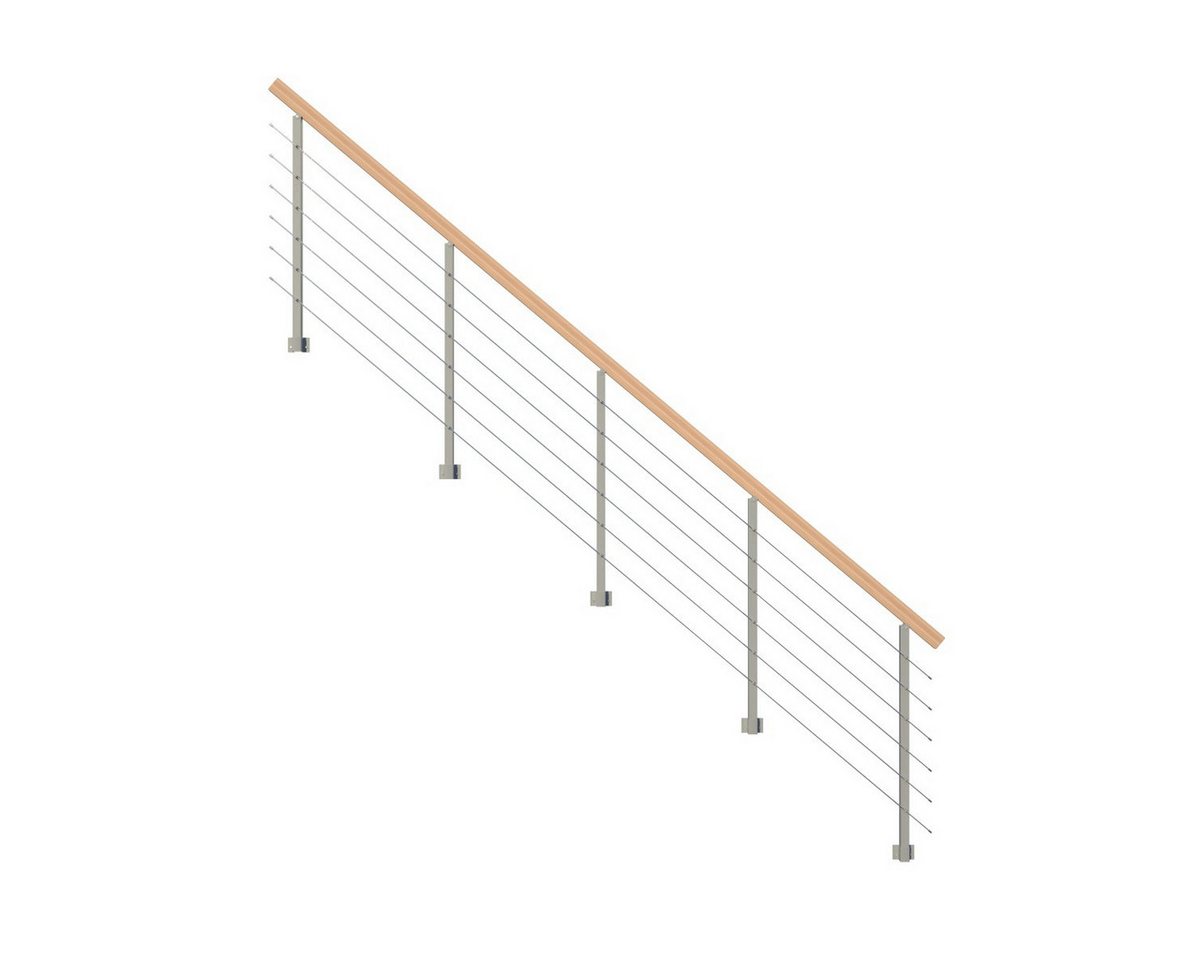 Starwood Treppengeländer Treppengeländer Modell Kos - für Stahltreppe-13 Stufen-Metall-grau Starwood Treppengeländer Treppengeländer Modell Kos - für Stahltreppe-13 Stufen-Metall-grau von Starwood