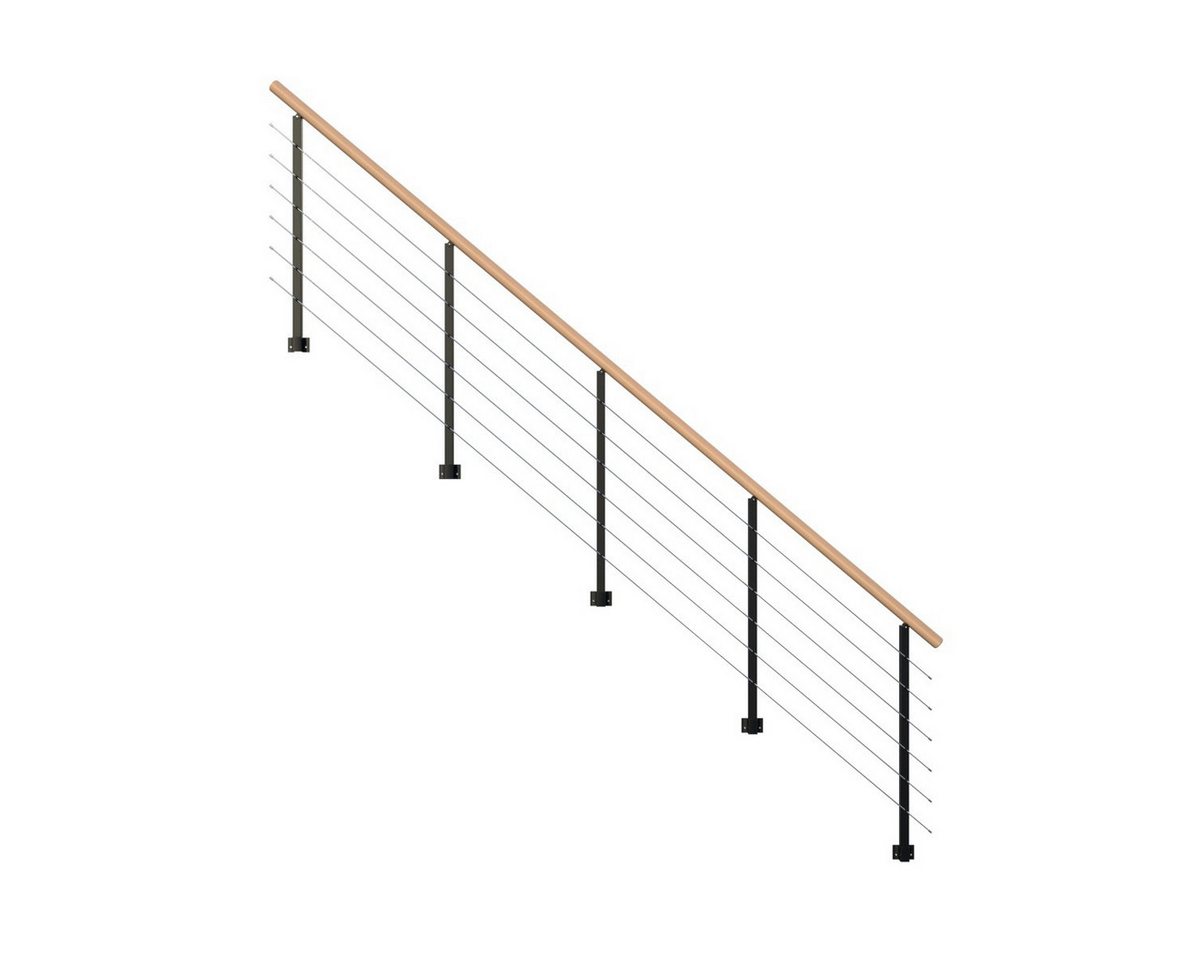 Starwood Treppengeländer Treppengeländer Modell Kos - für Stahltreppe-7 Stufen-Metall-schwarz Starwood Treppengeländer Treppengeländer Modell Kos - für Stahltreppe-7 Stufen-Metall-schwarz von Starwood