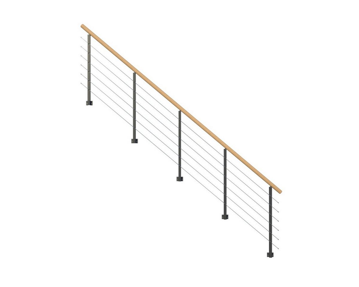 Starwood Treppengeländer Treppengeländer Modell Kos - für Stahltreppe-8 Starwood Treppengeländer Treppengeländer Modell Kos - für Stahltreppe-8 von Starwood