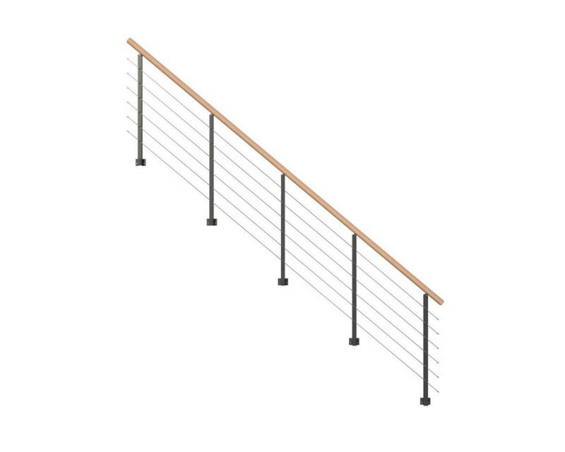 Starwood Treppengeländer Treppengeländer Modell Kos - für Stahltreppe-9 von Starwood
