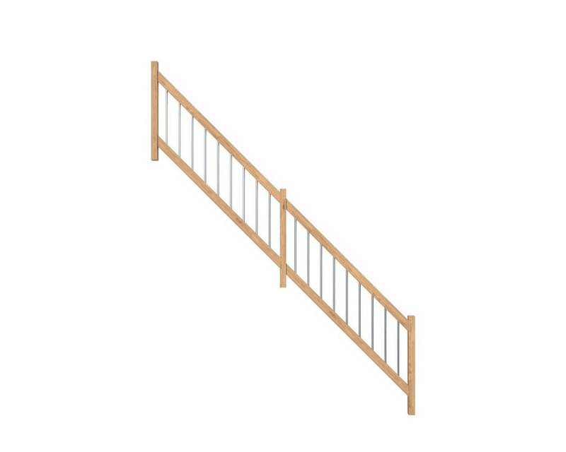 Starwood Treppengeländer Treppengeländer Modell Lindos (Eiche) 1/4 gewendelt-Design-Geländer von Starwood
