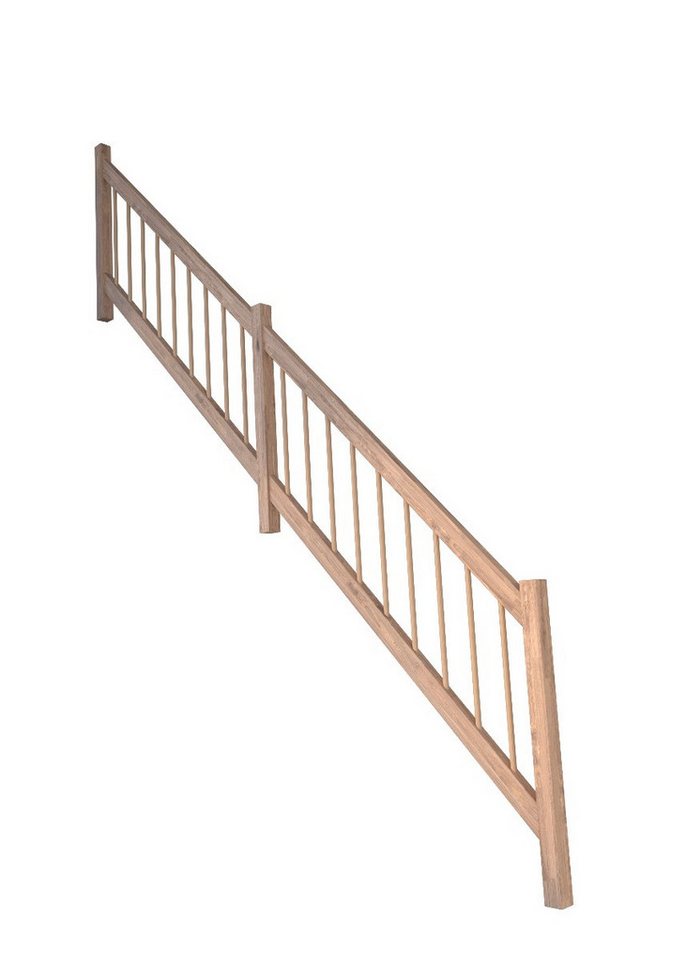 Starwood Treppengeländer Treppengeländer Modell Lindos 1/4 Gewendelt Eiche-Holz-Holz von Starwood