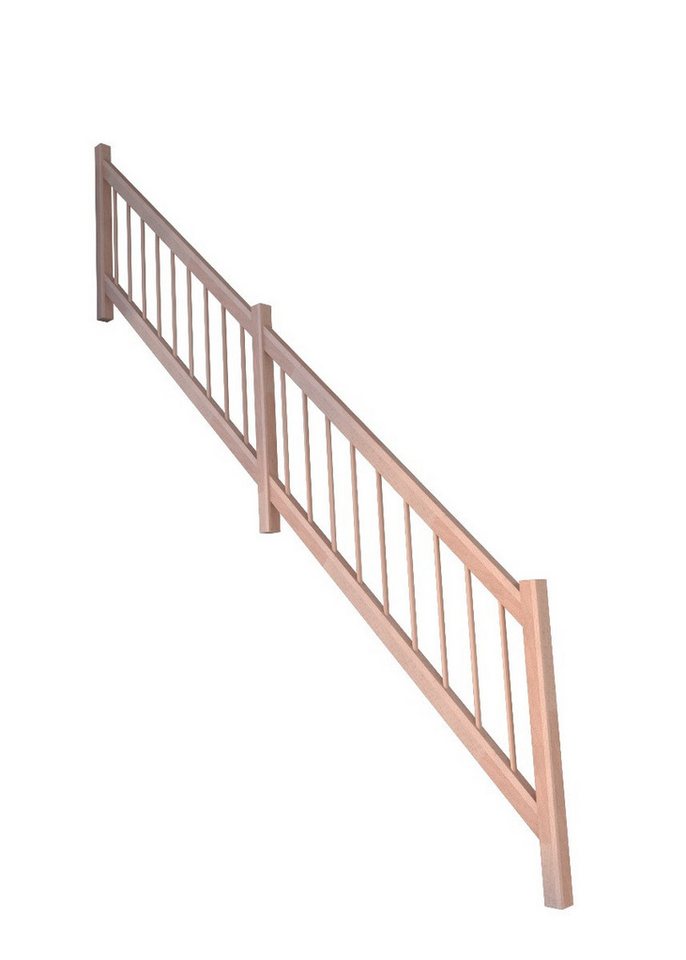 Starwood Treppengeländer Treppenmodell Lindos 1/4 Gewendelt Buche-Holz-Holz Design-Links von Starwood