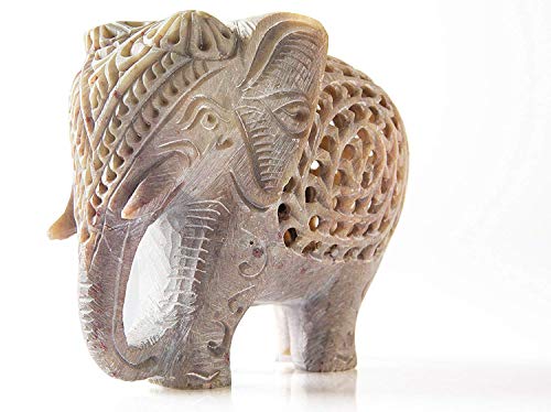 StarZebra - Nested White Elephant Figurines Handmade in Jali or Openwork From a Single Block of Stone From India by StarZebra StarZebra - Nested White Elephant Figurines Handmade in Jali or Openwork From a Single Block of Stone From India by StarZebra von Shalinindia
