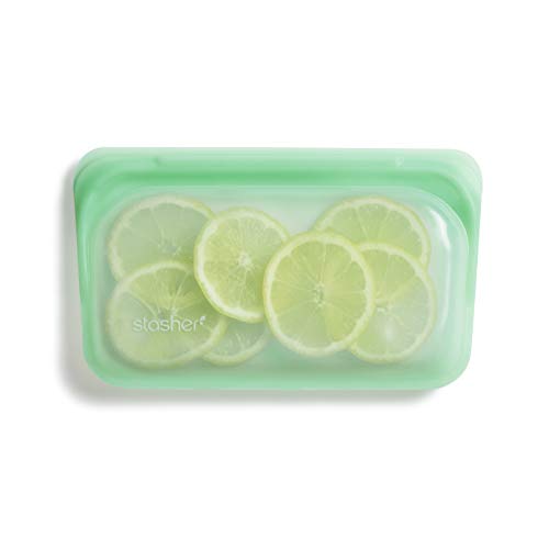 Stasher 100% Silikon Wiederverwendbare Lebensmittelbeutel Snack Mint Stasher 100% Silikon Wiederverwendbare Lebensmittelbeutel Snack Mint von Stasher