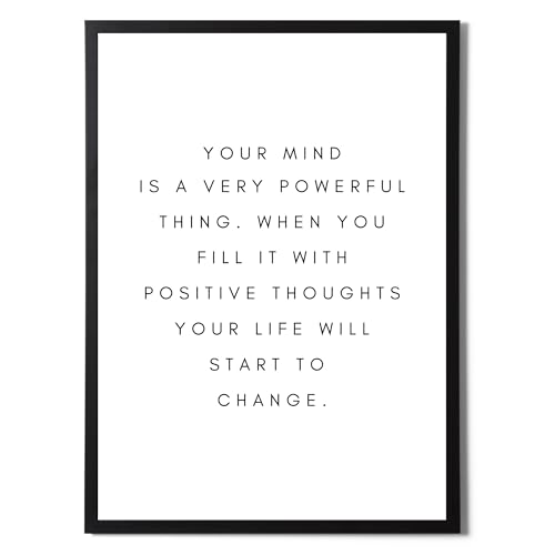 State Media Vision Inspirierende Drucke von Womans – Moderne Wandkunst in einer Vielzahl von Größen (Your Mind IsVery Powerful A3 Print Only) von State Media Vision