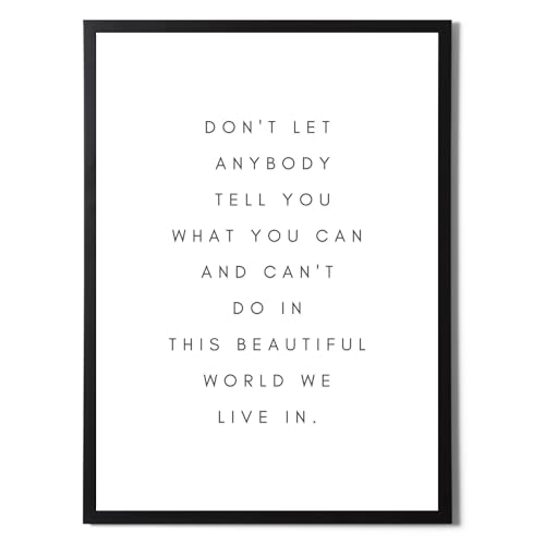 State Media Vision Kunstdruck "Don't Let Anyone Tell You What You Can & Can't Do" – Frauen-Empowerment-Zitat, Wandkunst, in einer Vielzahl von Größen (Don't Let Anyone Tell You, A3-Druck) von State Media Vision