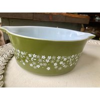 Pyrex Frühlingsblumenschüssel Landhausdeko Bauernhaus Dekor Auflaufform Glas Pyrex Frühlingsblumenschüssel Landhausdeko Bauernhaus Dekor Auflaufform Glas von StateAndMainVintage