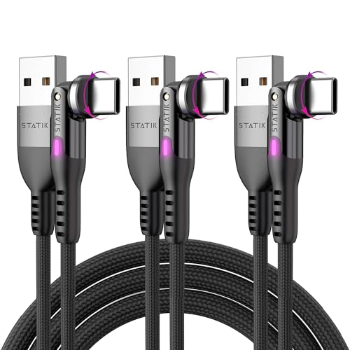 STATIK PowerPivot USB to USB C Cable Fast Charging, 360 Rotating Head USB C Charger Cable, USB to C Cable Fast Charging, Data Transfer USB Charger Cord Type C Cable, USB A to USB C Cable 3FT/1M 3-Pack STATIK PowerPivot USB to USB C Cable Fast Charging, 360 Rotating Head USB C Charger Cable, USB to C Cable Fast Charging, Data Transfer USB Charger Cord Type C Cable, USB A to USB C Cable 3FT/1M 3-Pack von Statik