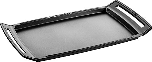 Staub 1003954 Plancha, Induktionsgeeignet, Gusseisen, Schwarz, 38 cm, 47.3 x 25 x 4.2 cm, 1 Einheiten von STAUB