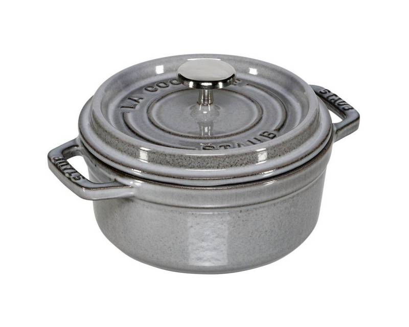 Staub Auflaufform Cocotte 12cm rund Graphit-grau, Gusseisen von Staub