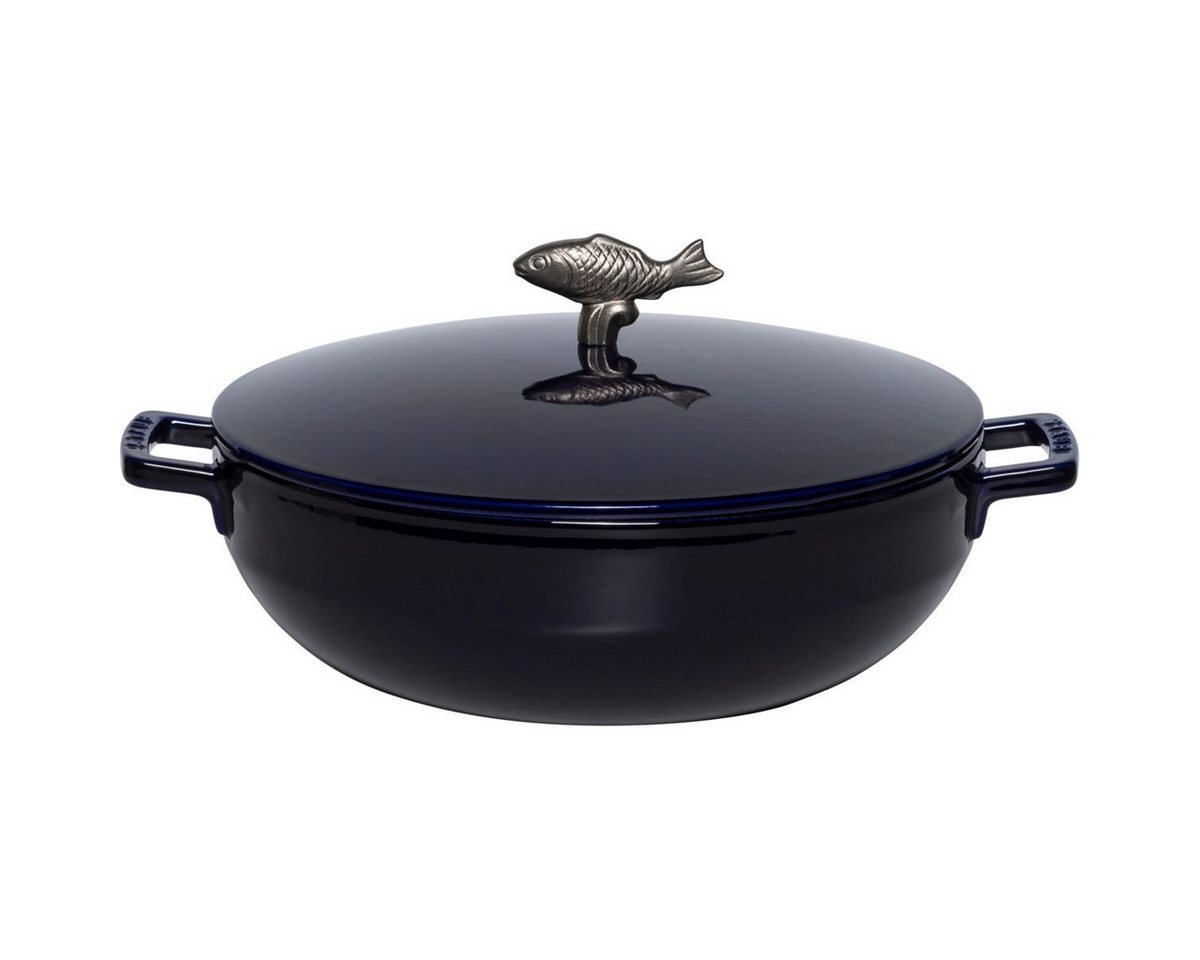 Staub Auflaufform La Cocotte 28cm rund Bouillabaisse Topf dunkelblau von Staub