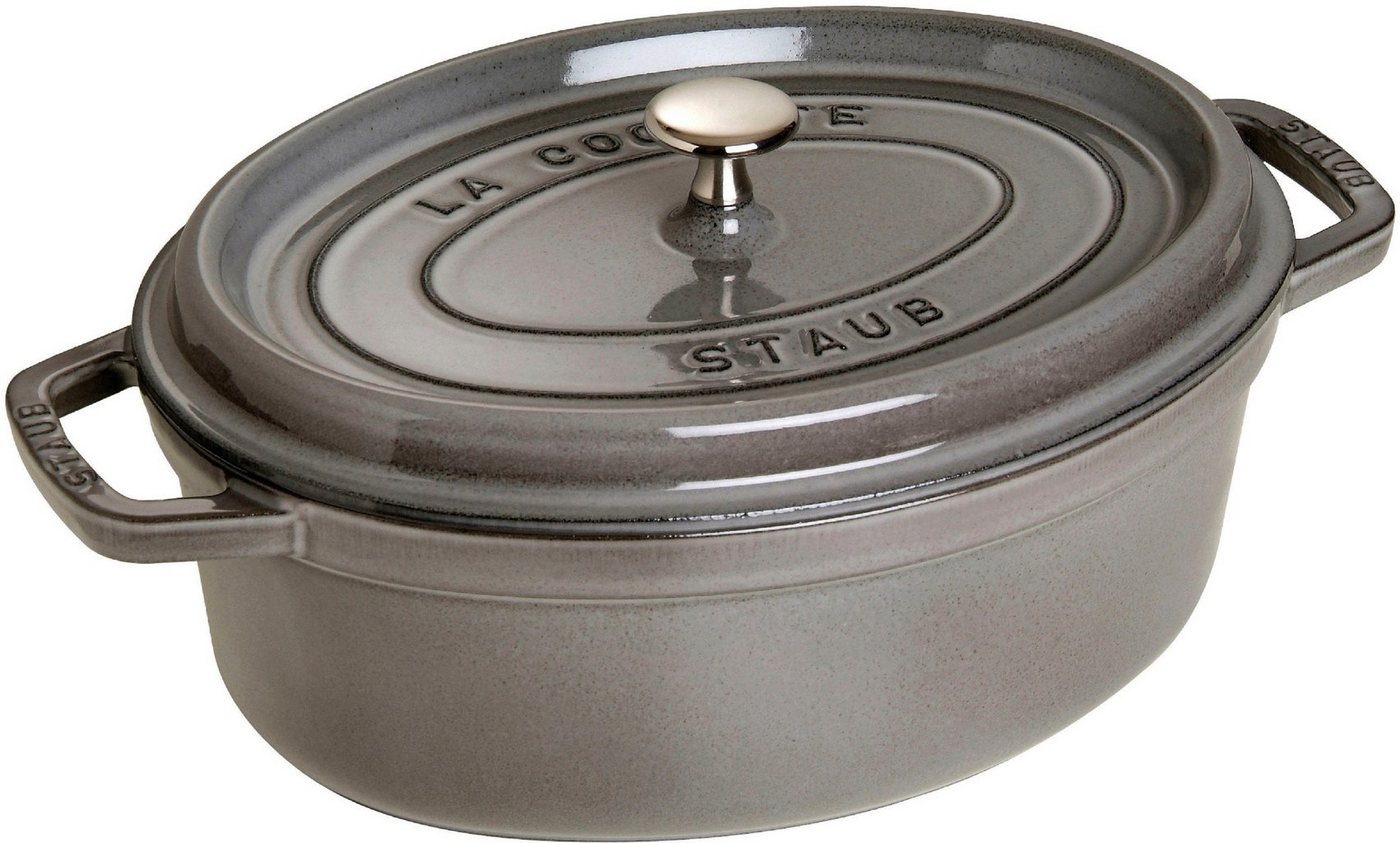 Staub Bräter Cocotte, Gusseisen (1-tlg), Gusseisen, oval, robust und langlebig, oval, Induktion von Staub