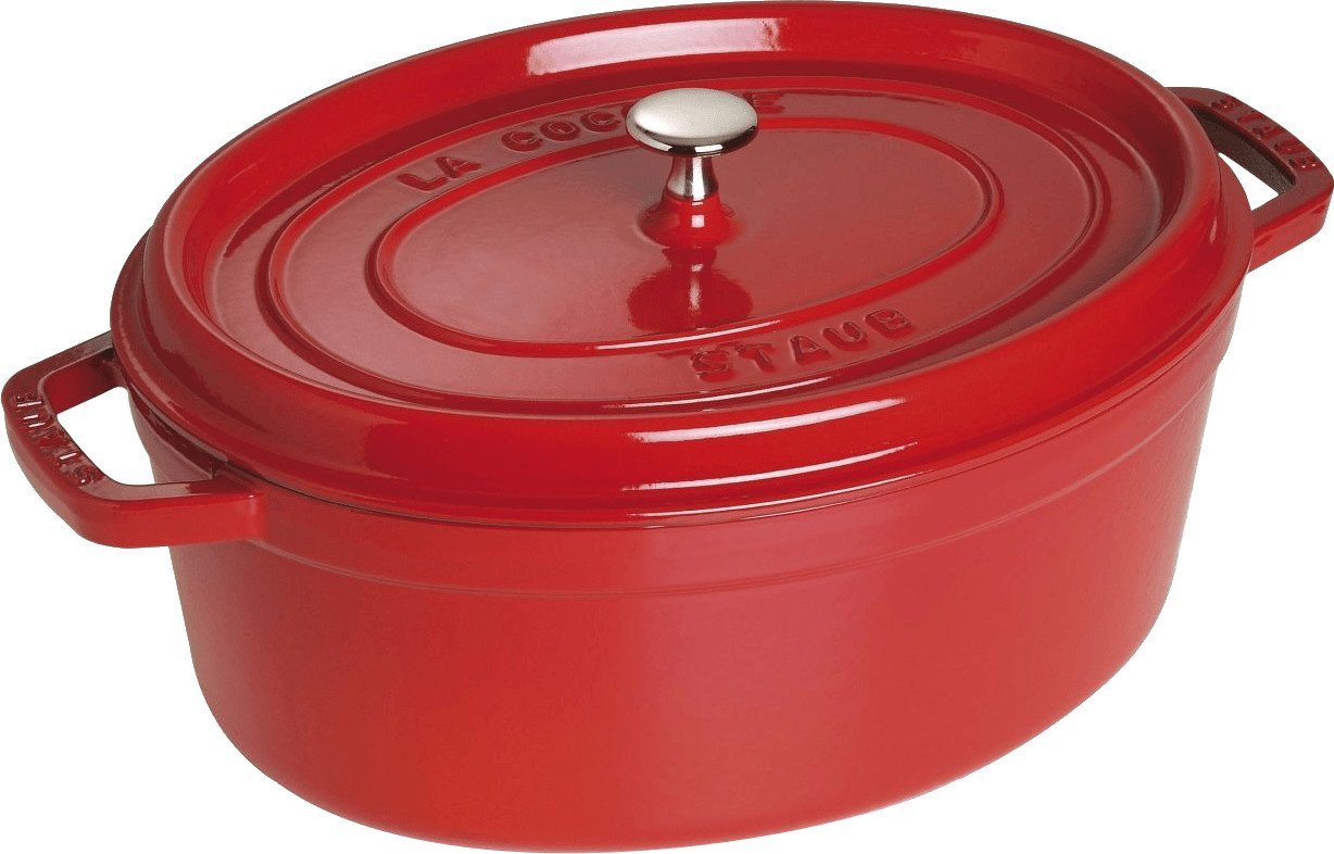 Staub Bräter Staub Cocotte oval 37 cm Kirschrot von Staub