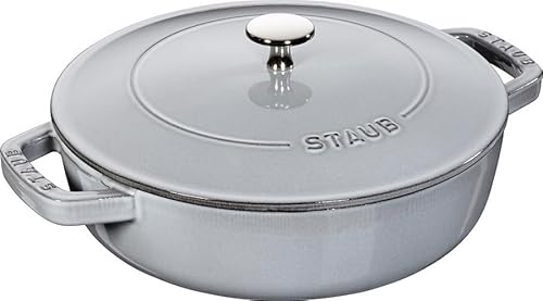 Staub Braiser with Chistera Drop-Structure ? 9? " Graphite Grey, 24 cm, Graphitgrau von STAUB