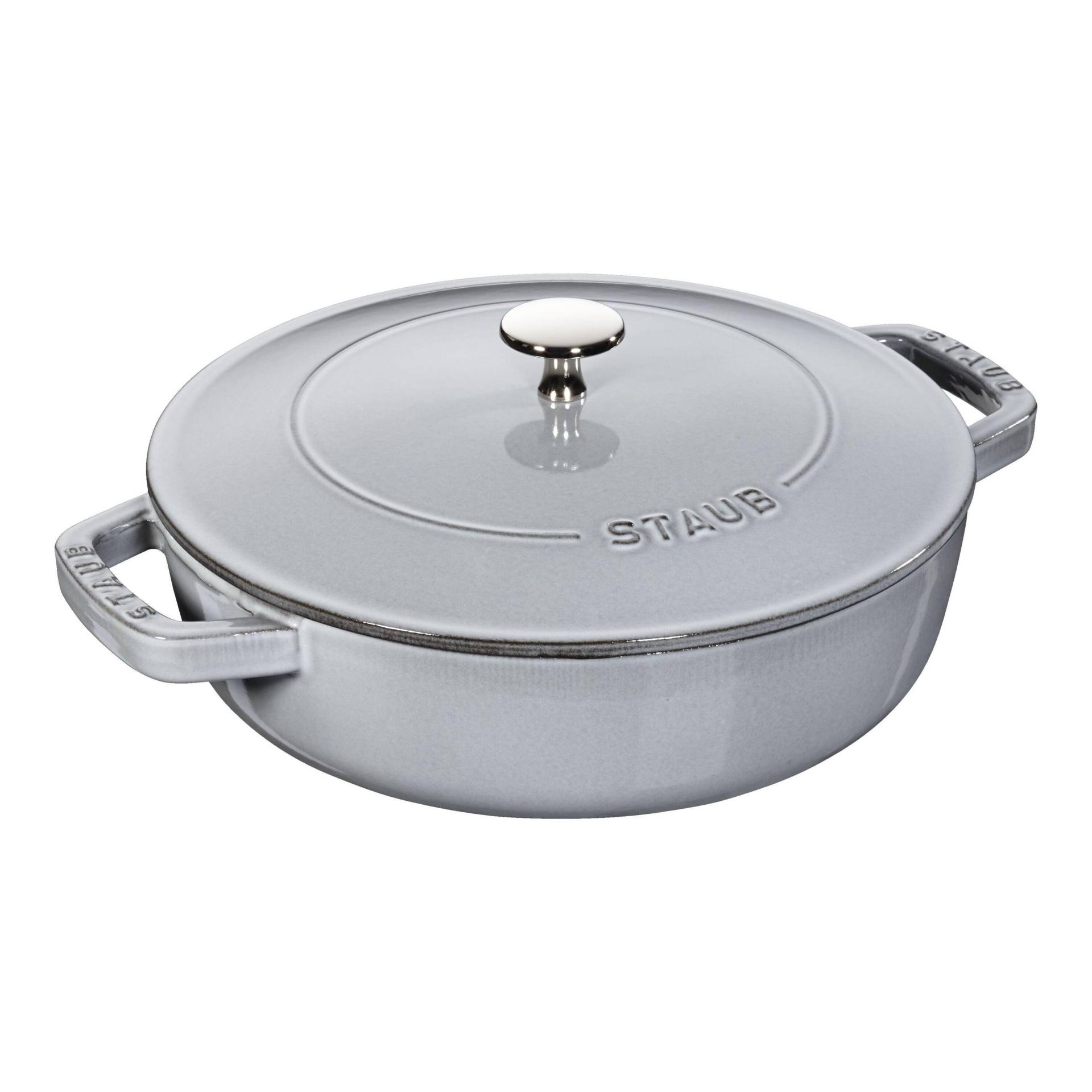 Staub Braisers Bräter mit Chistera Drop-Structure 24 cm, Gusseisen von Staub