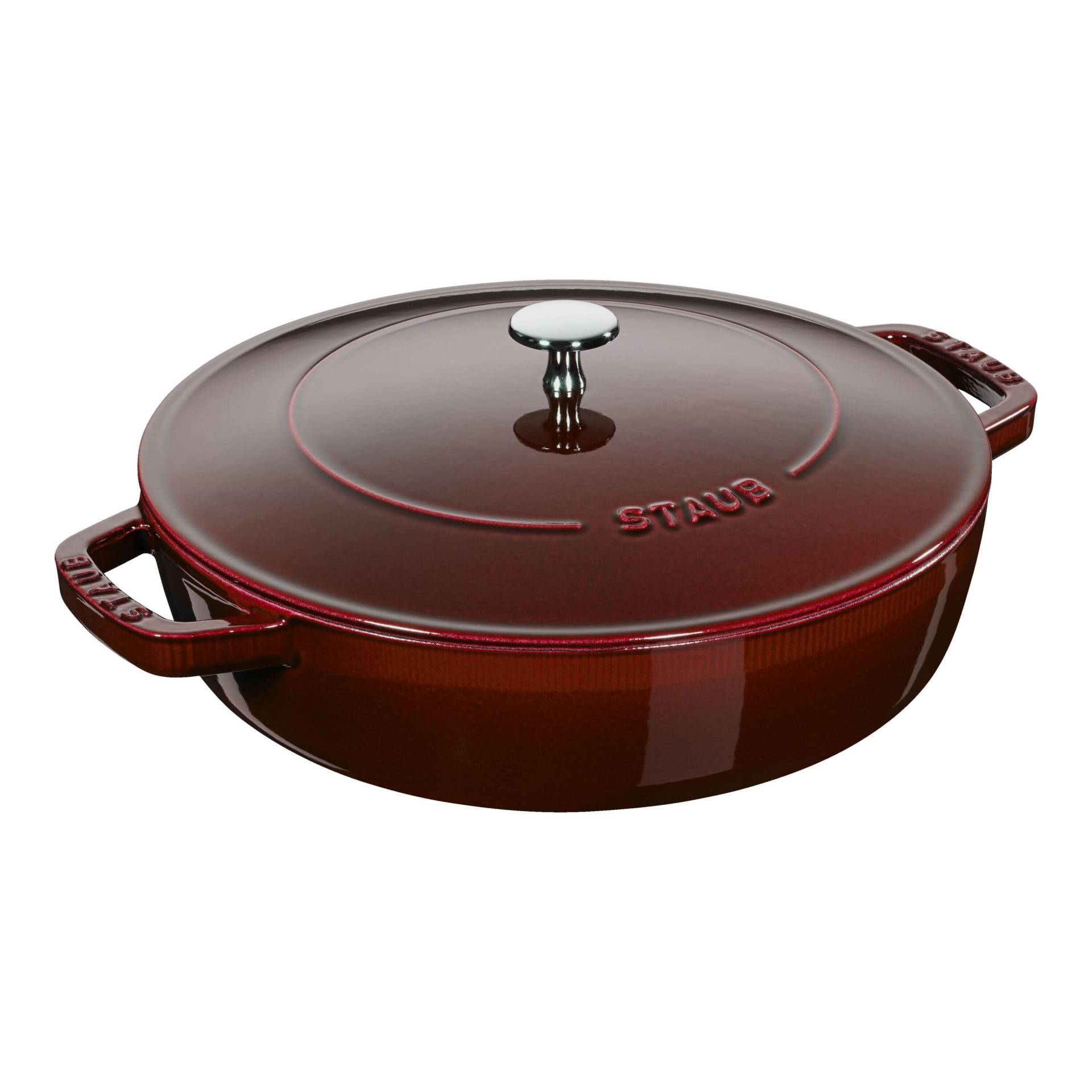 Staub Braisers Bräter mit Chistera Drop-Structure 24 cm, Gusseisen von Staub