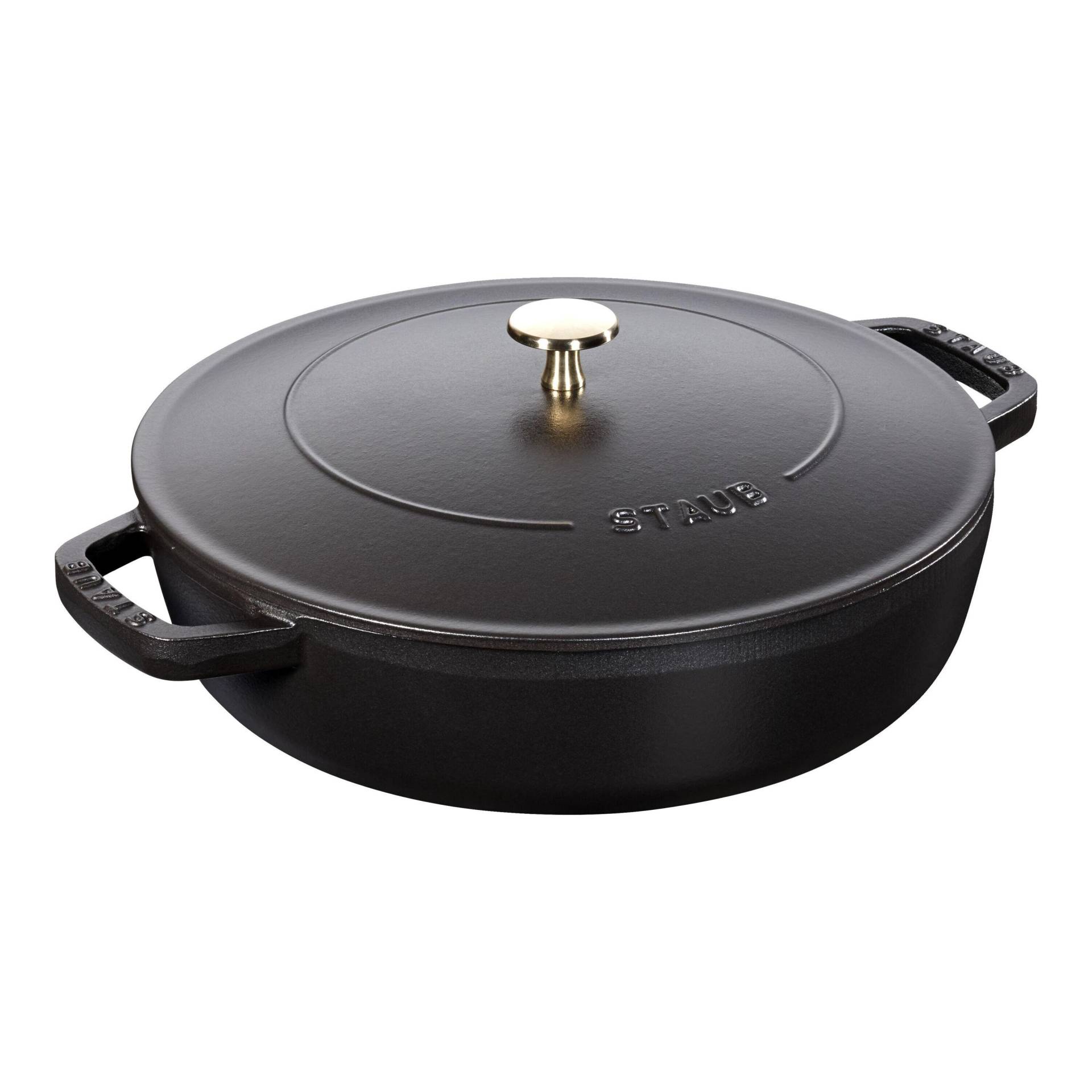 Staub Braisers Bräter mit Chistera Drop-Structure 24 cm, Gusseisen von Staub