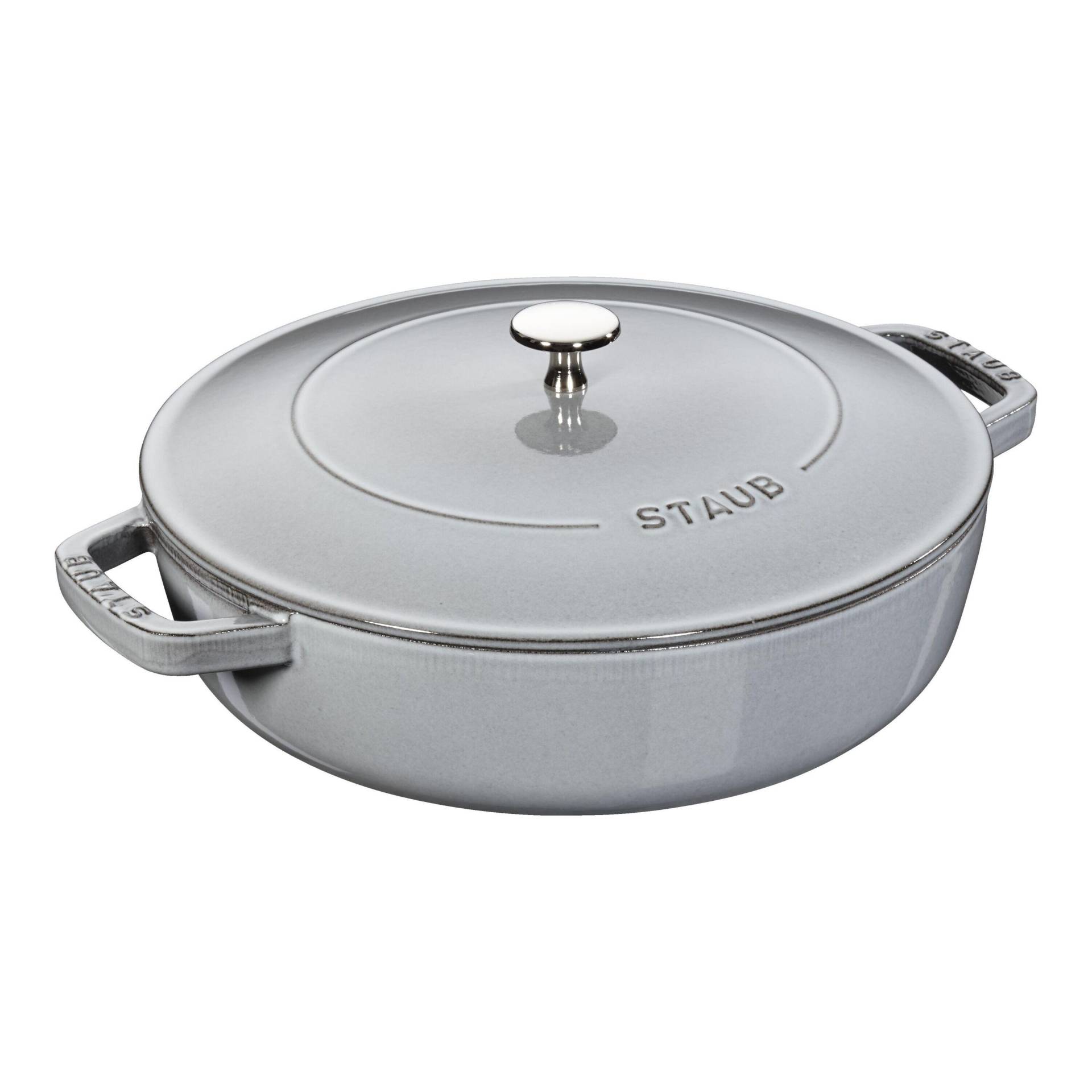 Staub Braisers Bräter mit Chistera Drop-Structure 28 cm, Gusseisen von Staub