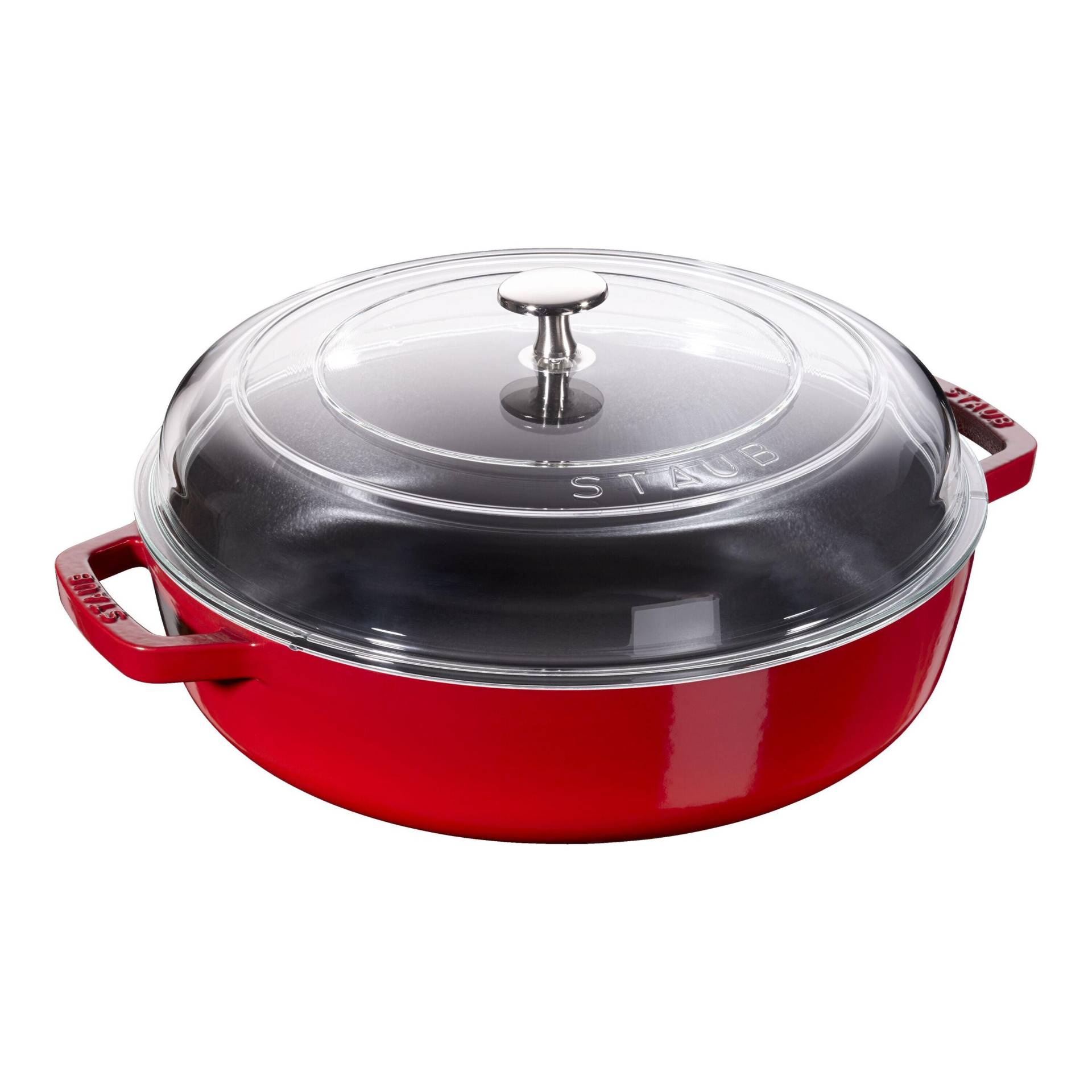 Staub Braisers Bräter mit Glasdeckel 26 cm, Gusseisen von Staub