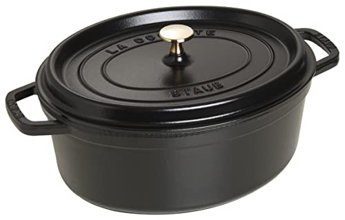 STAUB Gusseisen Bräter/Cocotte, Oval 41 cm, 12 L, schwarz von STAUB