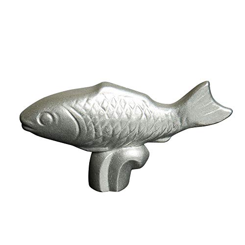 Staub - Pomello per coperchio a Forma di pesce, in Acciaio INOX, Colore: Argento von STAUB