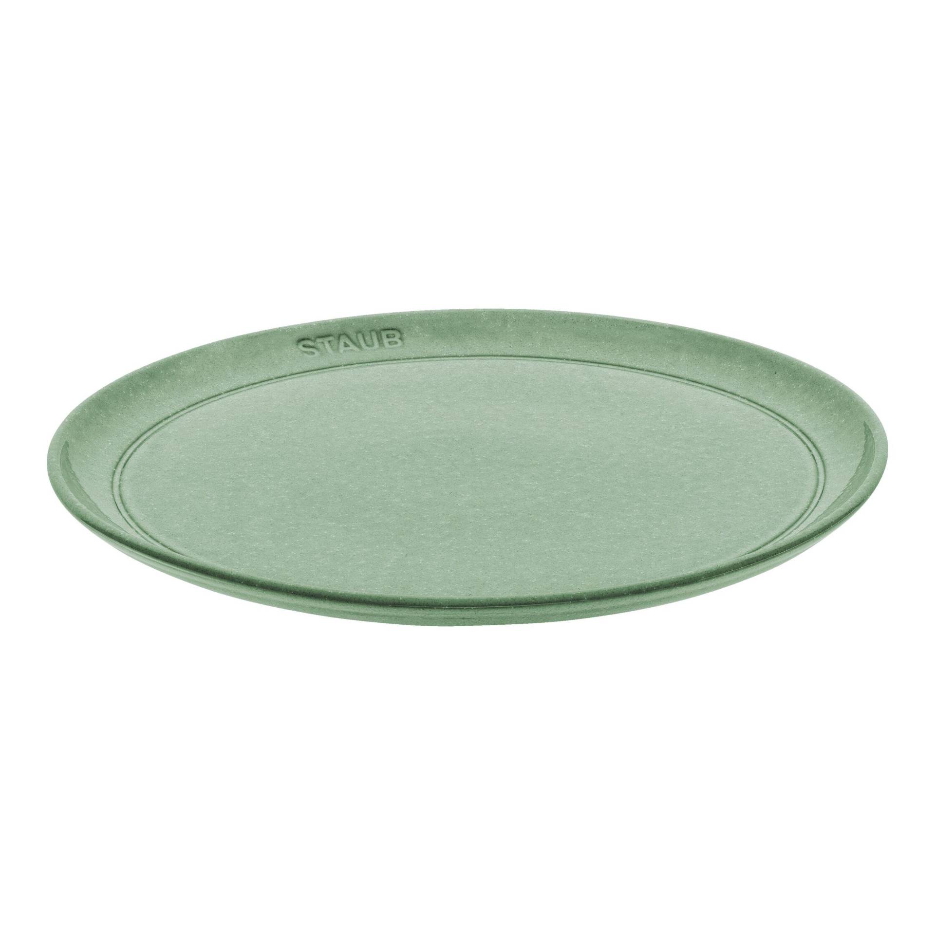Staub Dining Line Teller flach 26 cm, Keramik, Salbeigrün von Staub