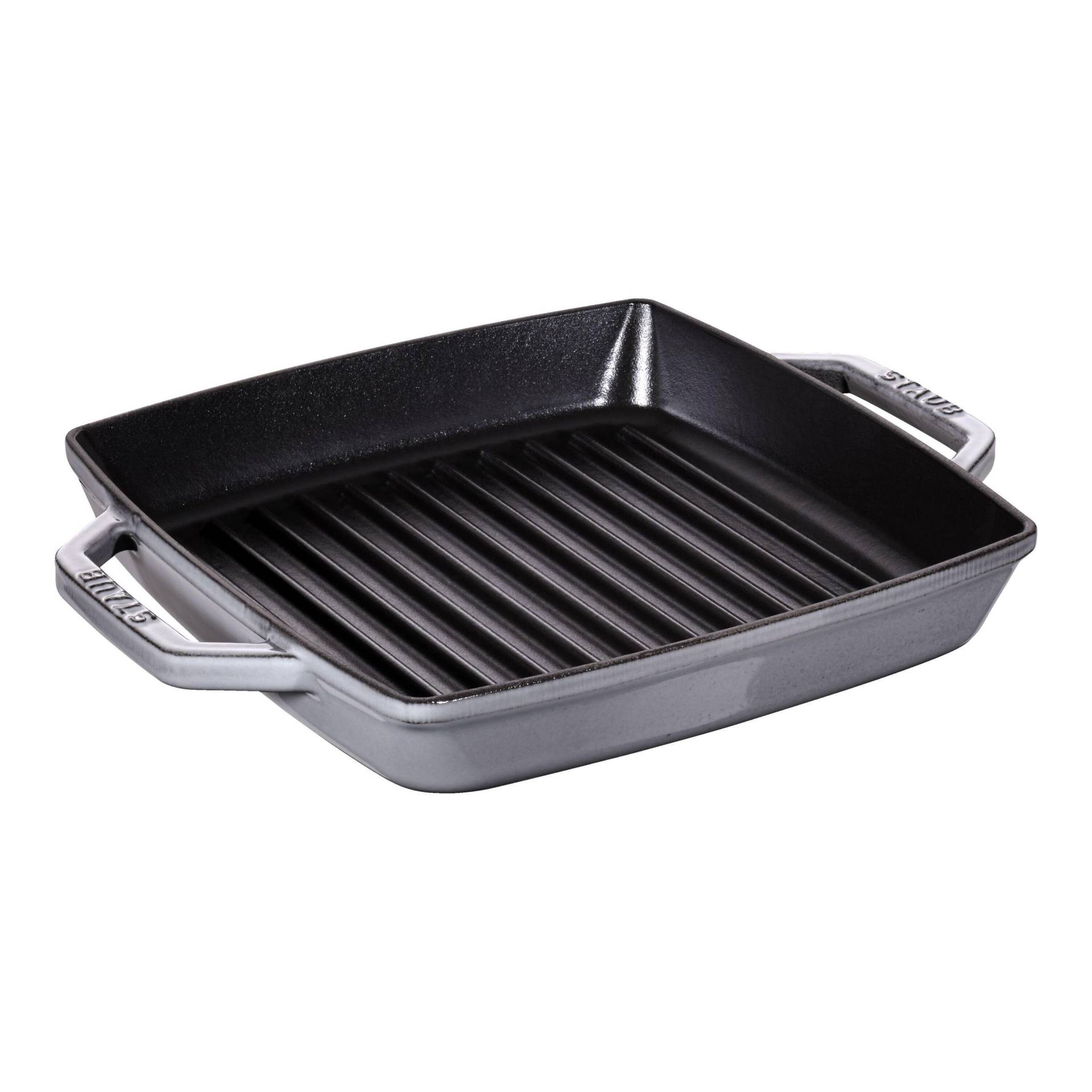 Staub Grill Pans Grillpfanne 23 cm, Gusseisen, Graphit-Grau von Staub