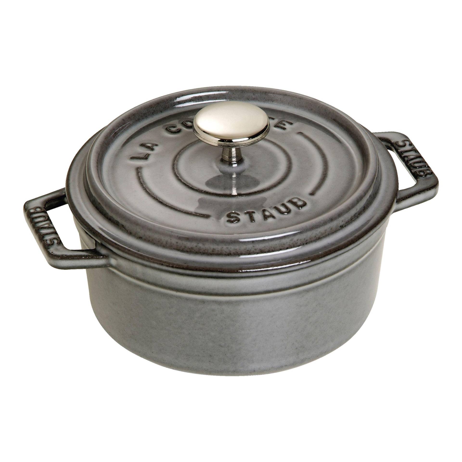 Staub La Cocotte 12 cm, rund, Graphit-Grau, Gusseisen von Staub