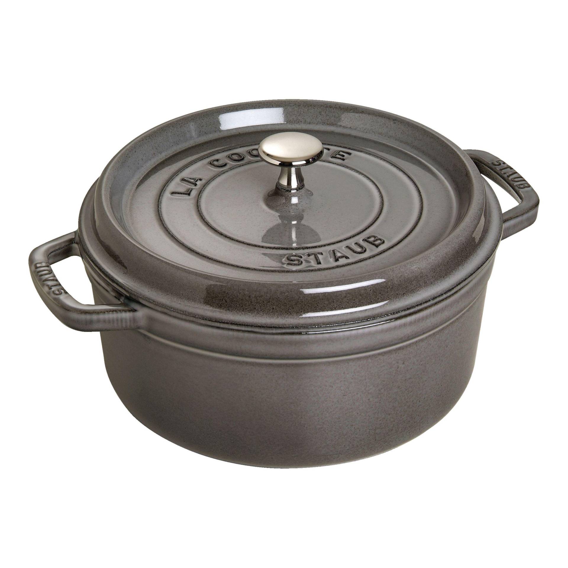 Staub La Cocotte 18 cm, rund, Graphit-Grau, Gusseisen von Staub