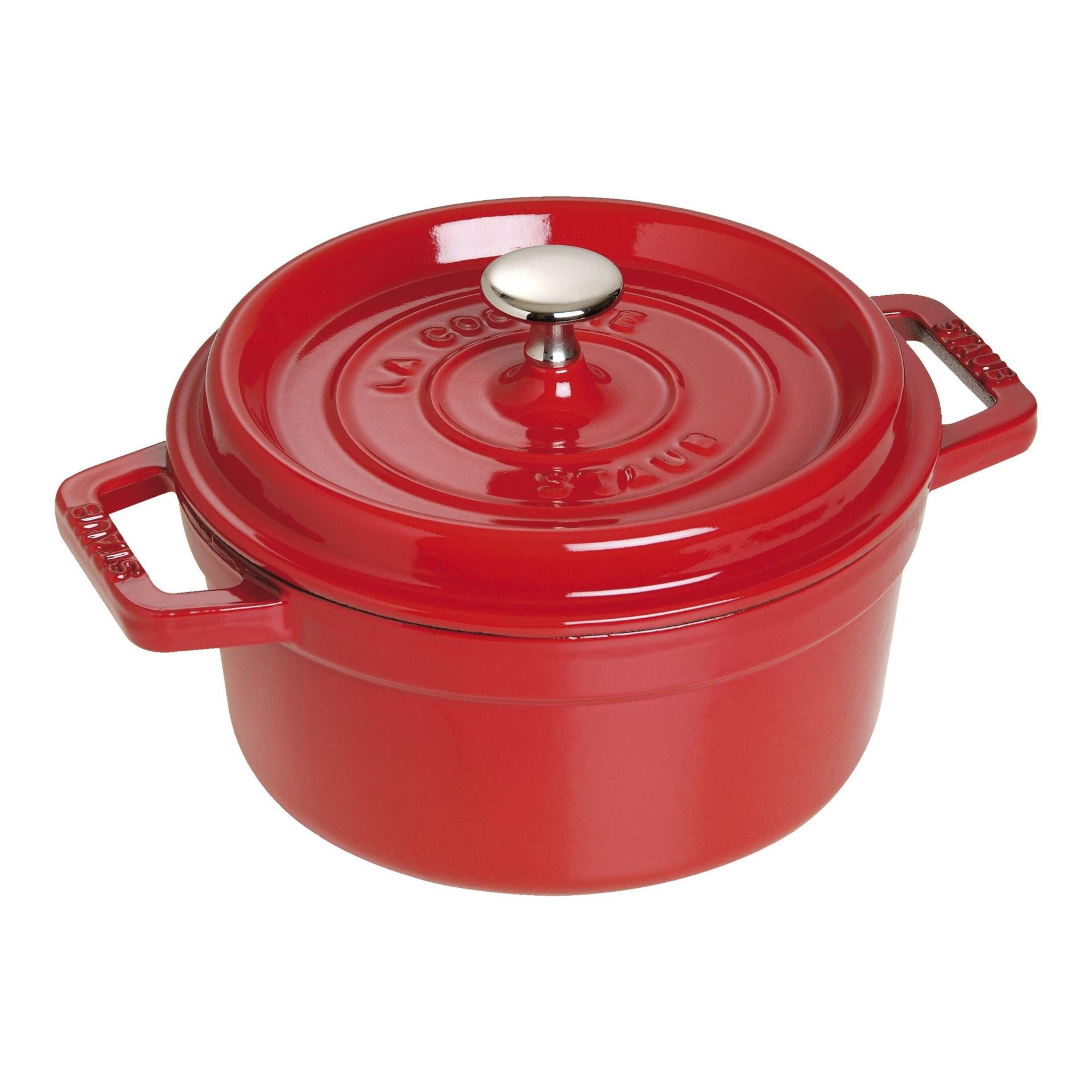 Staub La Cocotte 18 cm, rund, Kirsch-Rot, Gusseisen von Staub