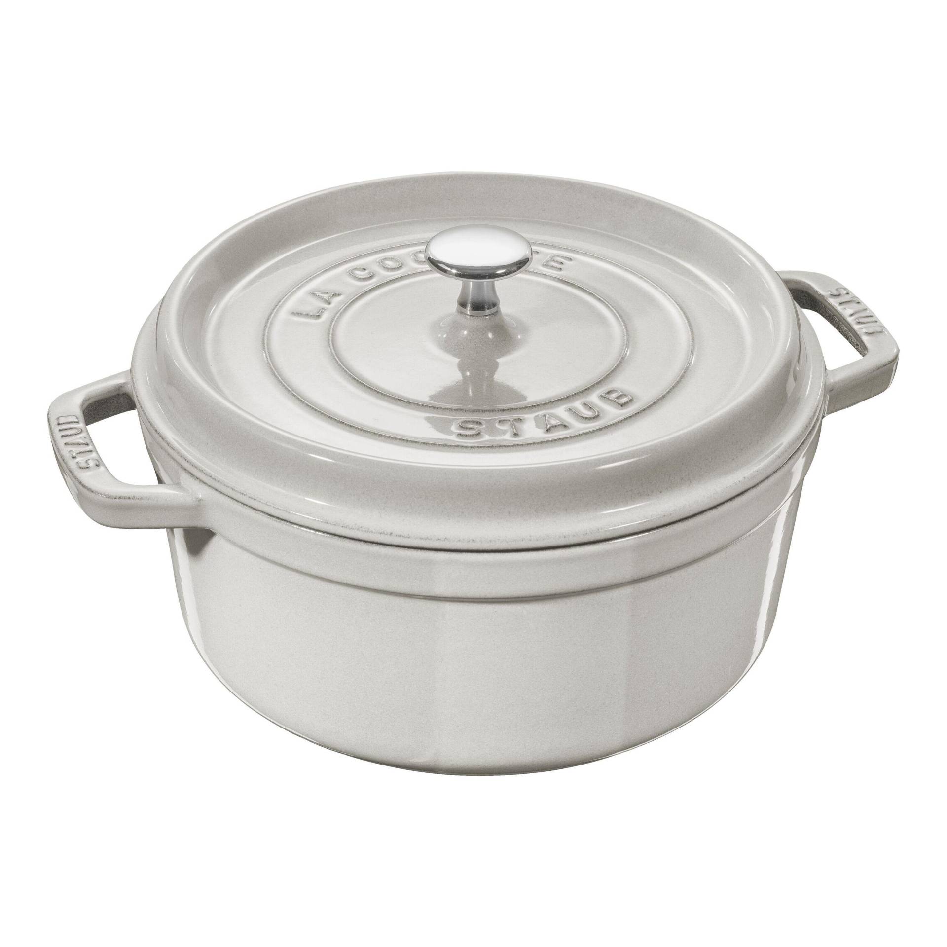 Staub La Cocotte 18 cm, rund, Weisser Trüffel, Gusseisen von Staub