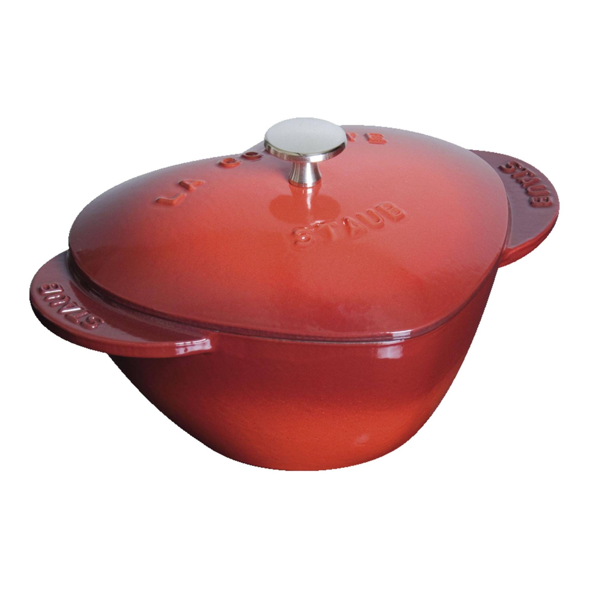 Staub La Cocotte 20 cm, Herz, Kirsch-Rot, Gusseisen von Staub