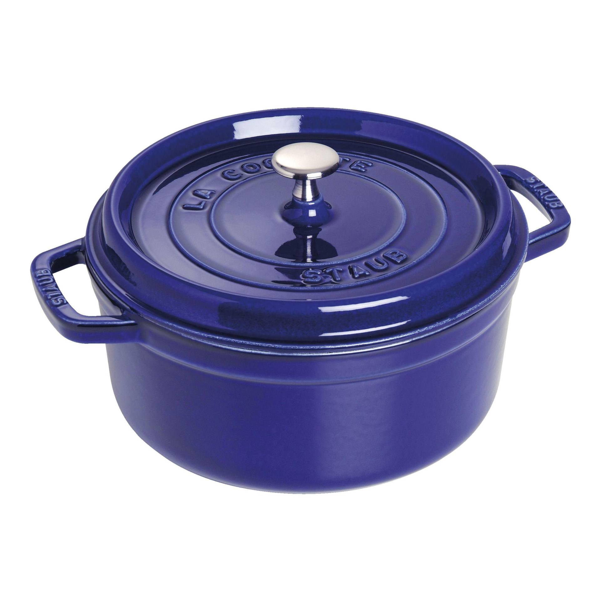 Staub La Cocotte 22 cm, rund, Dunkelblau, Gusseisen von Staub