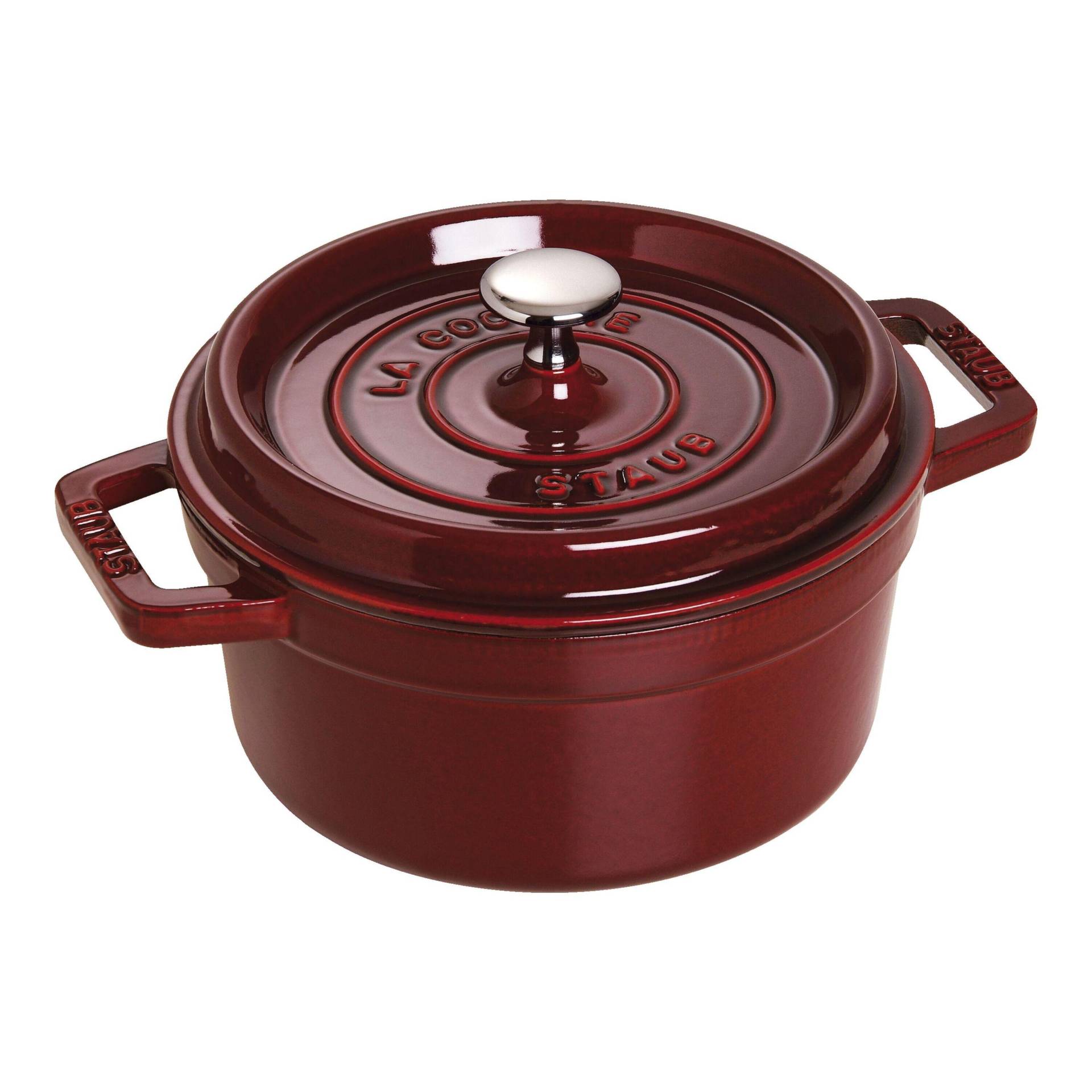 Staub La Cocotte 22 cm, rund, Grenadine-Rot, Gusseisen von Staub