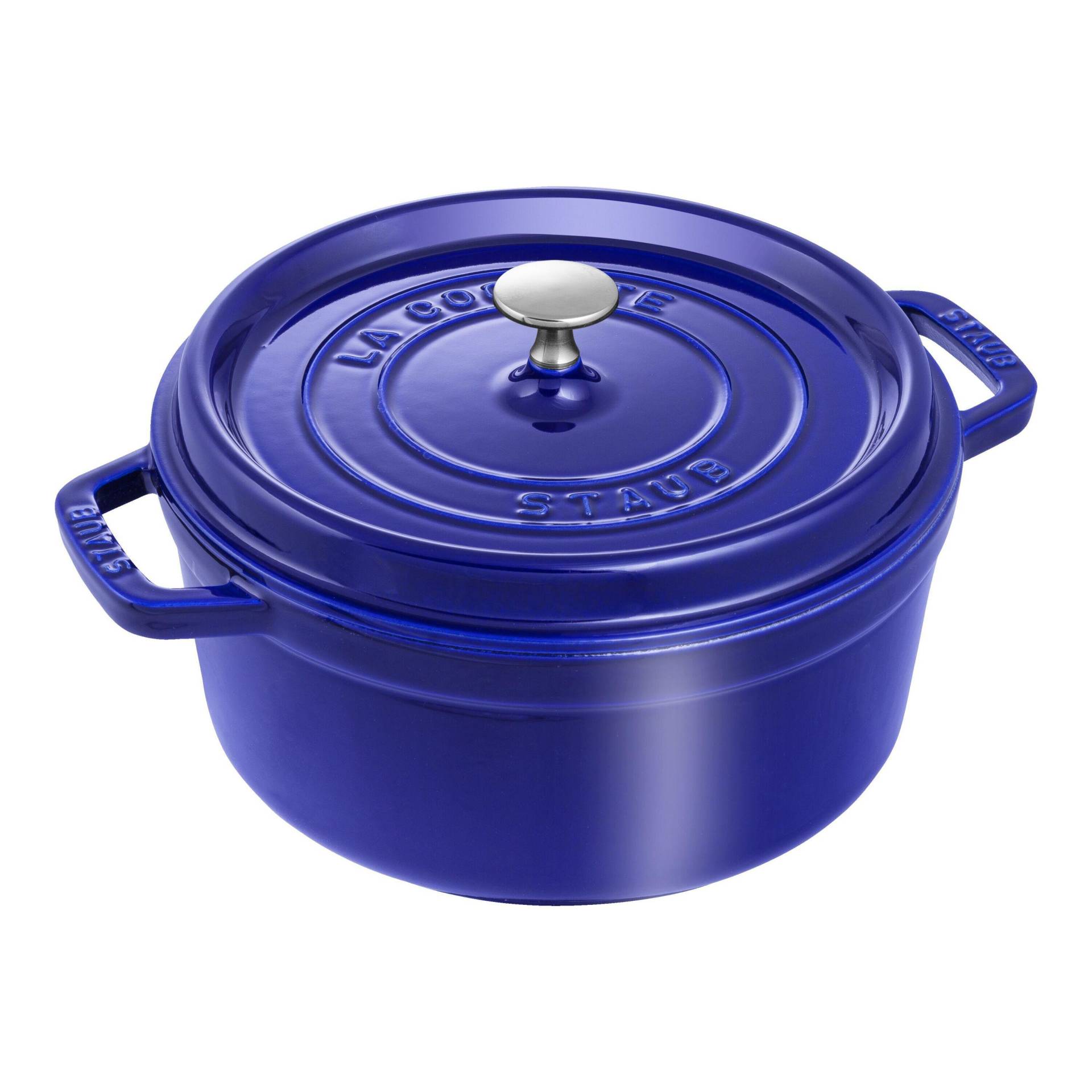 Staub La Cocotte 24 cm, rund, Dunkelblau, Gusseisen von Staub