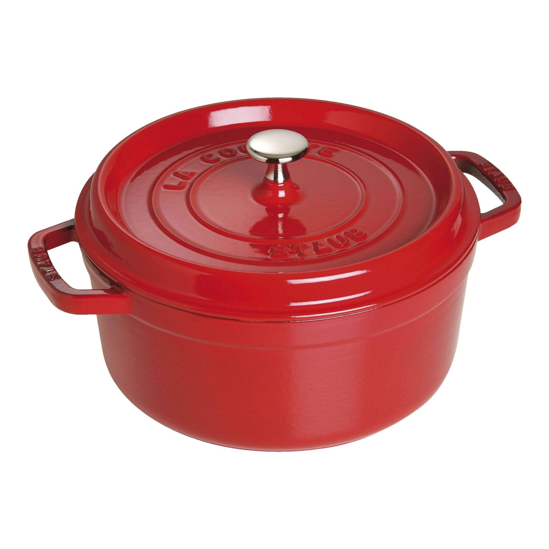 Staub La Cocotte 24 cm, rund, Kirsch-Rot, Gusseisen von Staub